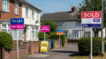 British street with For Sale and To Let boards