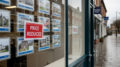 British estate agent window in a subdued housing market