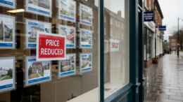 British estate agent window in a subdued housing market