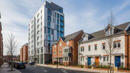 Modern housing development representing affordable and social housing supply