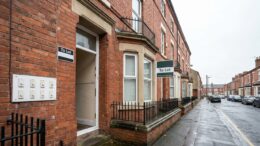 British terraced HMO with To Let board
