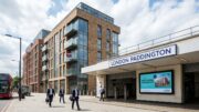 New homes beside a British rail station