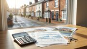 UK home purchase desk with tax paperwork