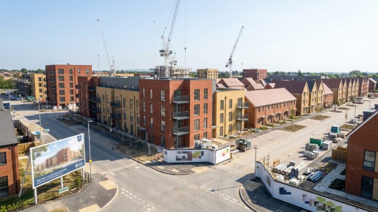 Large housing scheme on an English city site