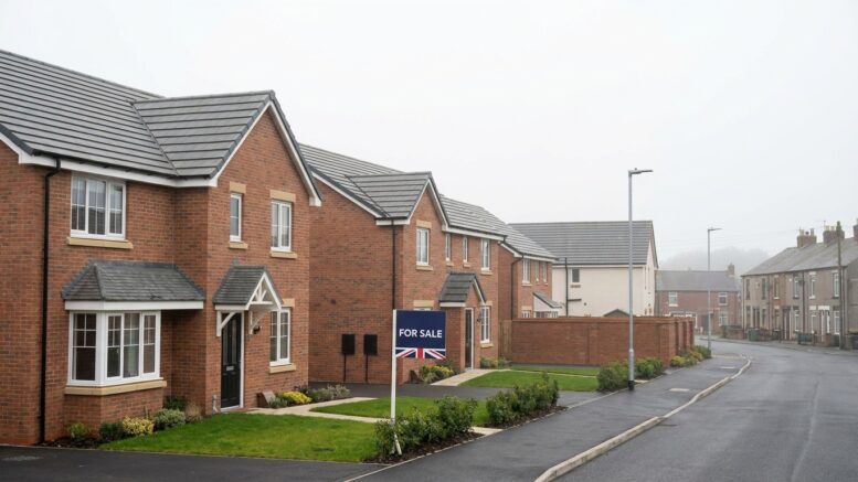 UK new-build homes on a modern estate