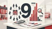 Infographic showing nine tenants chasing one rental home