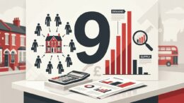 Infographic showing nine tenants chasing one rental home