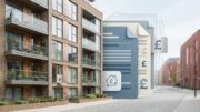 UK leasehold block with fee-cap graphics