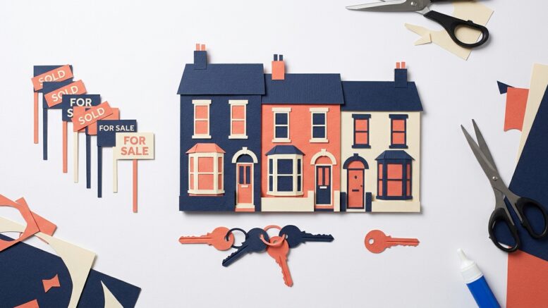 UK terraced homes and falling property-sale markers