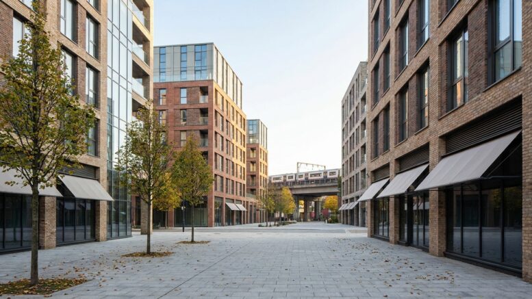 New Build to Rent homes beside a UK rail line