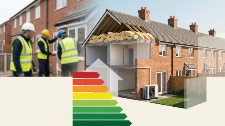 British rental home prepared for energy efficiency upgrades