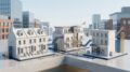 HMO terrace, flats and shopfront in specialist lending graphic