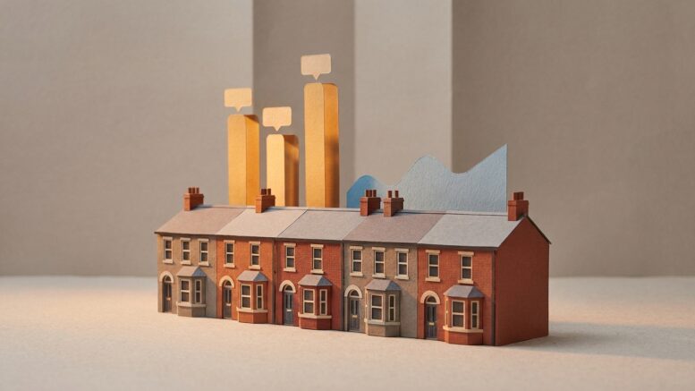 British terraces with rental and house-price data shapes