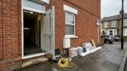 British HMO exterior with visible safety upgrade work