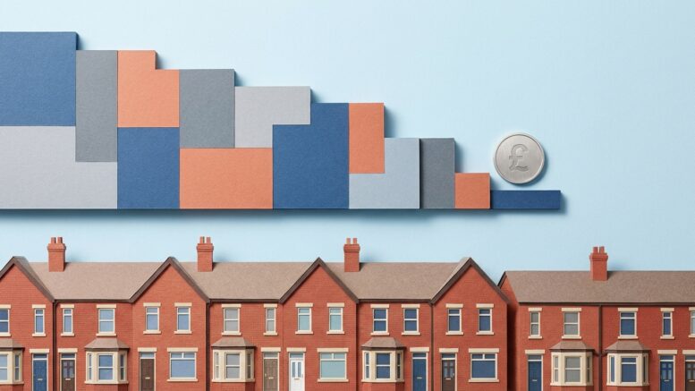 British rental terraces with a lower rent-band graphic