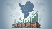 East Midlands rental homes beside rising investment chart