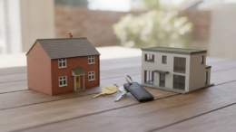 Two British house models with keys for landlord succession