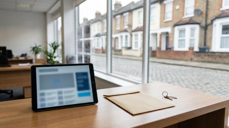 Letting agency rent review notice and tenancy record