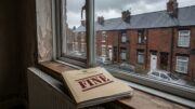 Durham rental street with FINE penalty stamp