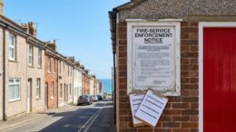 Hastings terraced building with fire safety enforcement notice