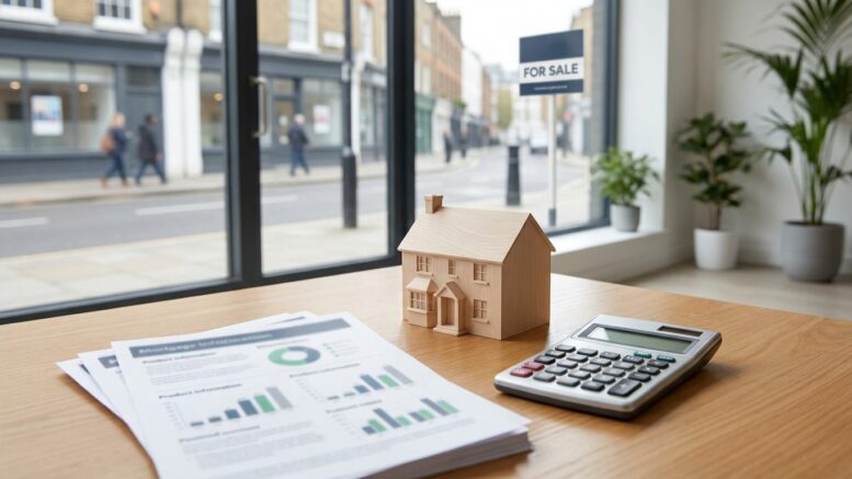 Calculator and mortgage paperwork for high income loans