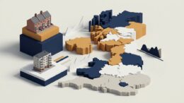 UK homes on regional house-price data blocks