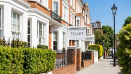 Prime central London terraces with To Let board