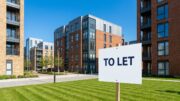 New build-to-rent flats with To Let board in Britain