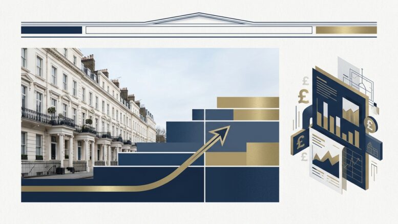 London stucco homes beside mansion tax threshold graphic
